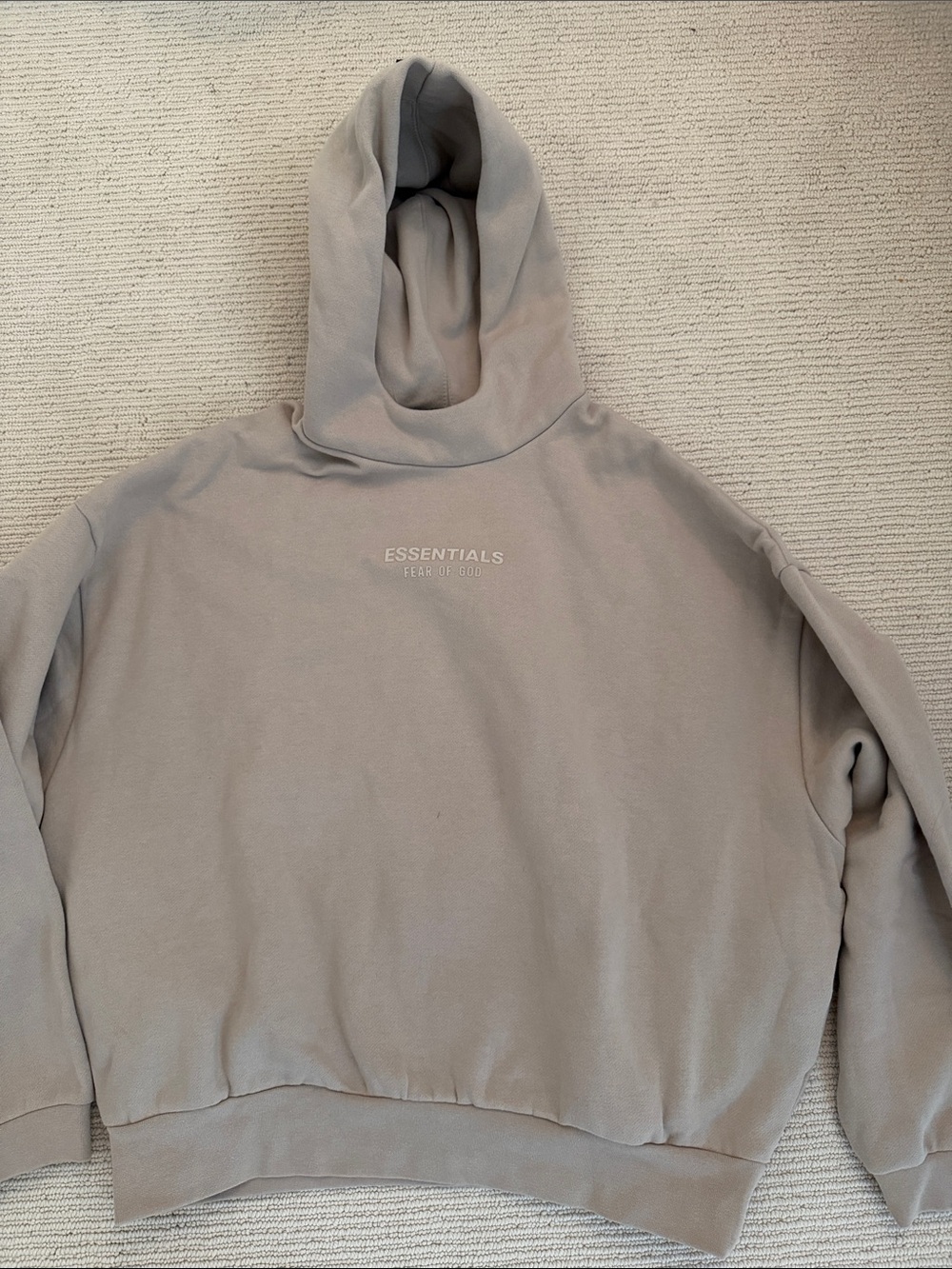 ESSENTIALS Hoodie in Light Taupe Gray